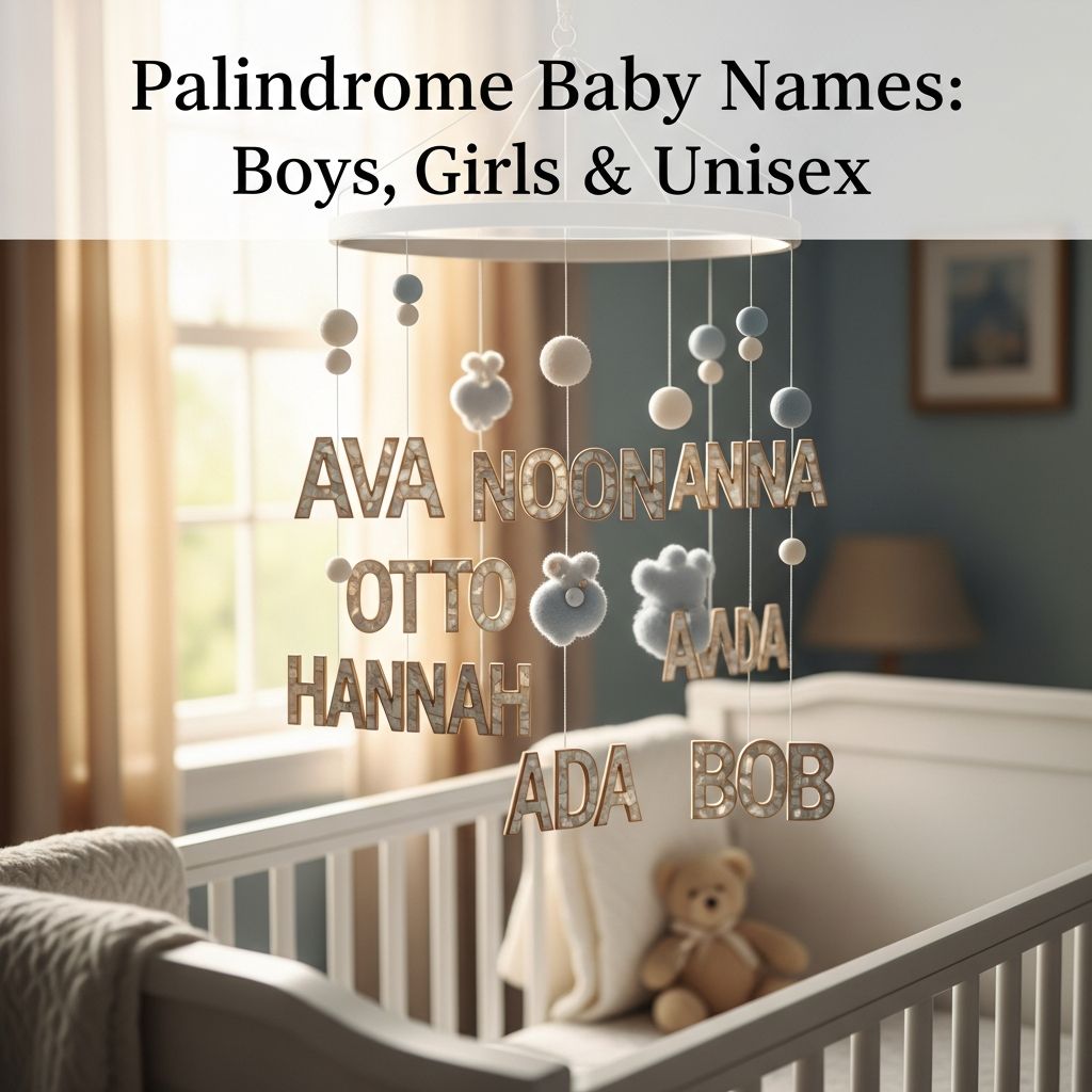 Discover names that read the same forwards and backwards, blending symmetry with timeless appeal for your little one.