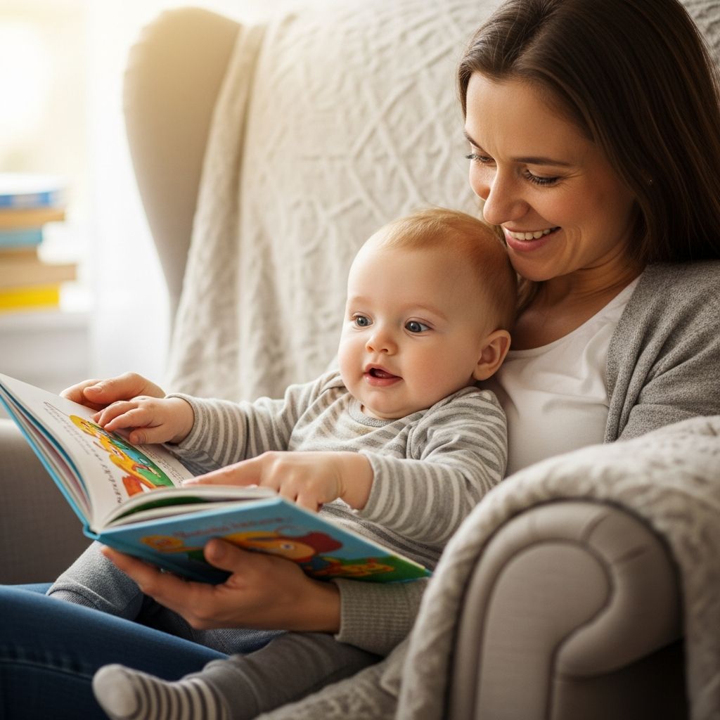 Boost your baby's brainpower through daily cuddles and storytime from 6 to 24 months with fun, age-specific reading strategies.