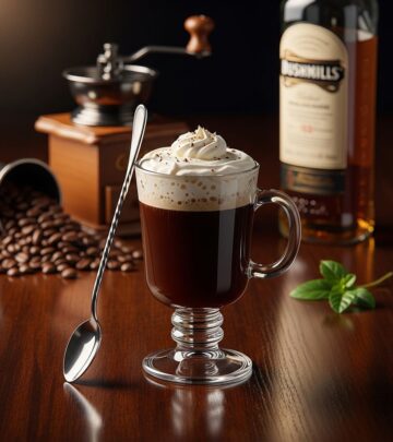 Discover the perfect blend of coffee, whiskey, and cream for an authentic Irish coffee experience right in your kitchen.
