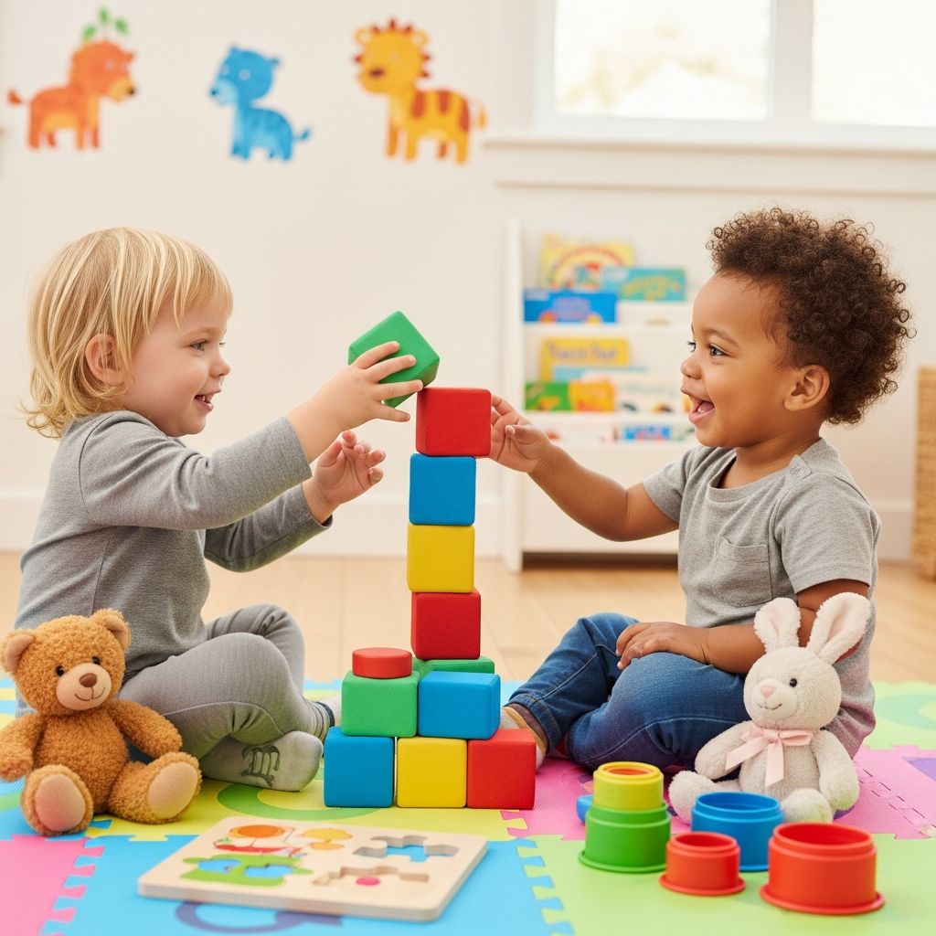 Fun, engaging games to help toddlers aged 24-35 months learn turn-taking, cooperation, and social skills through play.