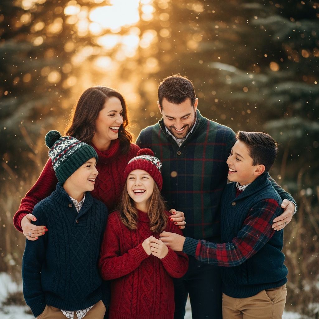 Family Holiday Cards: Outfits, Photos & Design Tips Craft memorable family holiday cards with perfect outfits, photo ideas, and top design sources for joyful seasonal greetings.