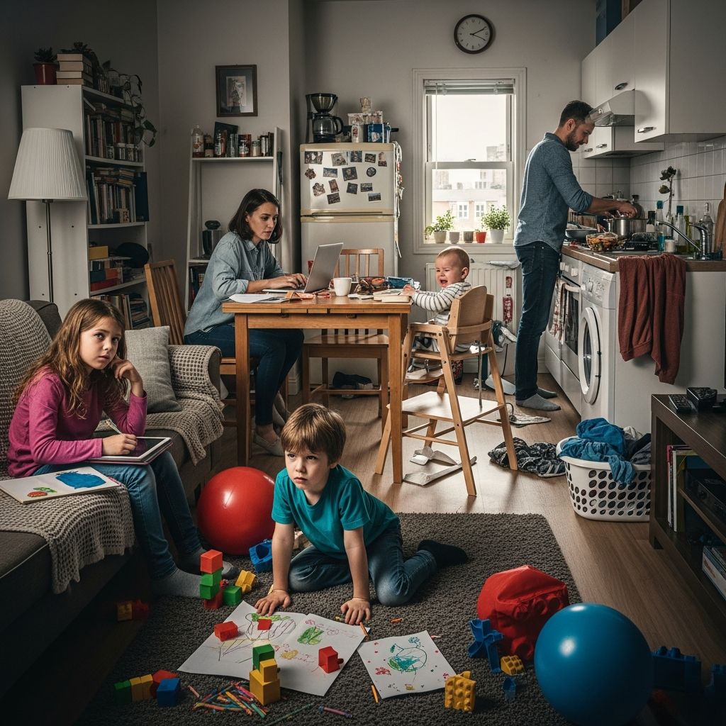 How lockdown with kids tests parental limits and sparks debates on ideal family dynamics amid isolation challenges.
